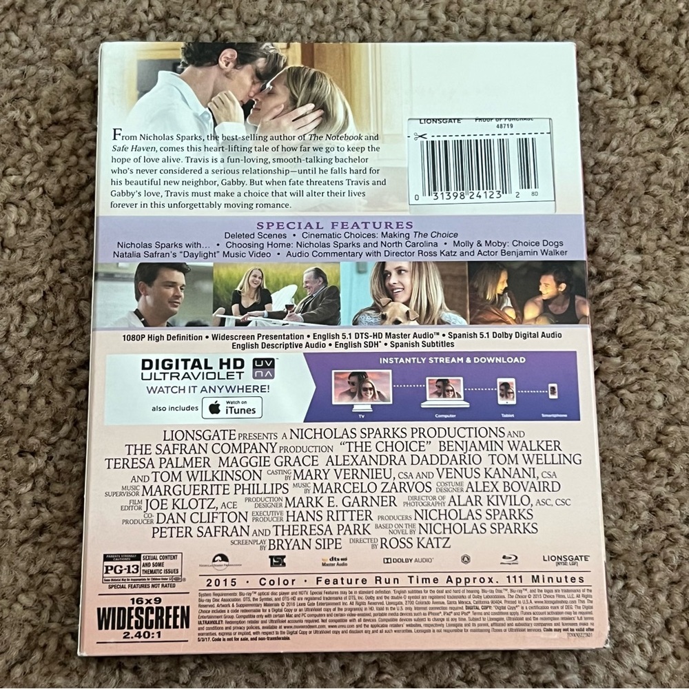 Mixed of a few Greatest Love Stories DVD Lot: Titanic, The Choice, The Notebook - Picture 10 of 10